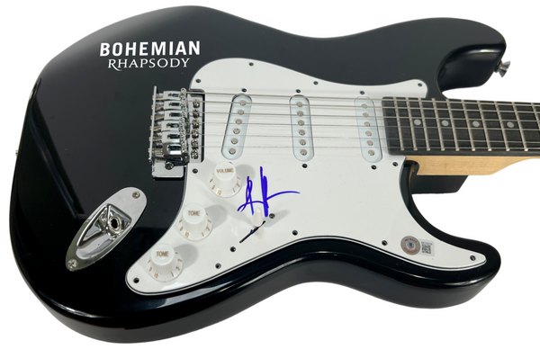 Rami Malek Signed Autograph Electric Guitar Queen Freddie Mercury Actor BAS COA