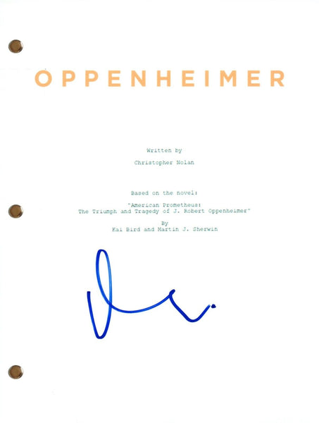 Matt Damon OPPENHEIMER Signed Autograph Movie Script Full Screenplay COA