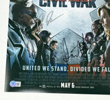 Joe & Anthony Russo Signed Autograph Captain America 12x18 Movie Poster BAS COA