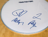 Foo Fighters Signed Autograph 12" Drumhead Dave Grohl Taylor Hawkins Band x4 BAS