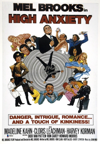 Mel Brooks Signed HIGH ANXIETY 11x17 Movie Poster Photo Autograph Beckett COA