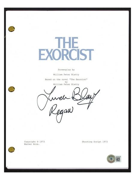 Exorcism Script Linda Blair Signed Autograph THE EXORCIST Movie Script Screenplay REGA ...
