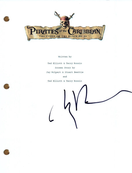 Jerry Bruckheimer Signed Pirates of the Caribbean Movie Script Screenplay COA