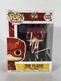 Ezra Miller Signed Funko Pop The Flash 1333 Autograph Justice League Beckett COA
