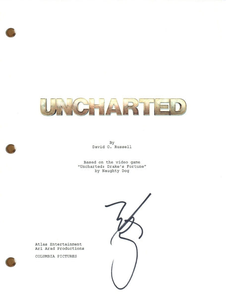 Mark Wahlberg UNCHARTED Signed Autograph Movie Script Full Screenplay Film COA