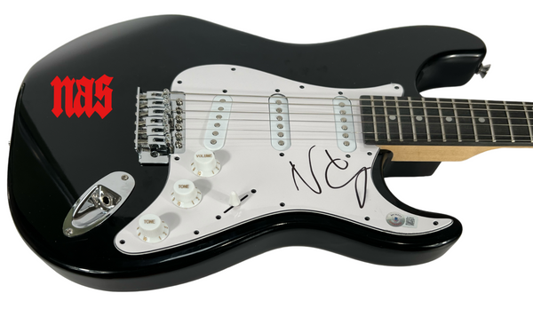 Nas Signed Autograph Electric Guitar Illmatic Rapper Nasir Jones Beckett COA