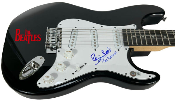 Pete Best THE BEATLES Signed Autograph Electric Guitar Fifth Beatle Beckett COA