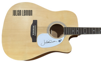 Julian Lennon Signed Autographed Acoustic Guitar Full Size John's Son BAS COA