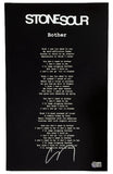 Corey Taylor Signed Autograph Stone Sour Bother 11x17 Lyric Photo Poster BAS