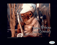 Stephen Fitzalan STAR WARS Signed Autograph 8x10 Photo Mon Calamari ACOA COA