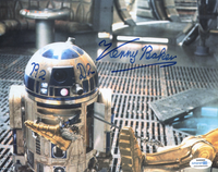 Kenny Baker STAR WARS Signed Autograph 8x10 Photo R2-D2 Inscription ACOA COA