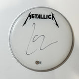 Lars Ulrich Signed METALLICA Autograph 10" Drumhead Drummer Beckett COA
