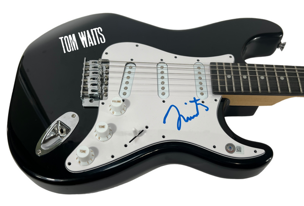 Tom Waits Signed Electric Guitar Autograph Singer Bone Machine Beckett COA