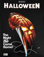 Jamie Lee Curtis Halloween Signed Autograph 11x14 Photo Laurie Strode BAS COA