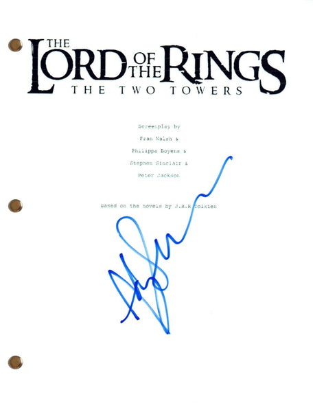 ANDY SERKIS Signed Autograph THE LORD OF THE RINGS Two Towers Movie Script COA