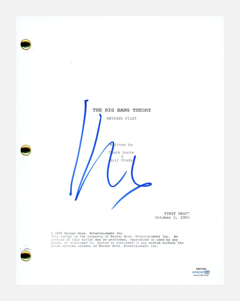 KALEY CUOCO Signed THE BIG BANG THEORY Autograph Pilot Episode Script ACOA COA