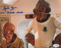 GERALD HOME Signed STAR WARS Autograph 8x10 Photo Mon Calamari Officer ACOA COA