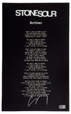 Corey Taylor Signed Autograph Stone Sour Bother 11x17 Lyric Photo Poster BAS