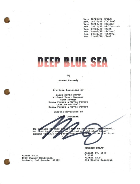 Michael Rapaport Signed Autograph Deep Blue Sea Movie Script Full Screenplay COA