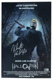 Nick Castle Signed HALLOWEEN 11x17 Movie Poster Photo Michael Myers Beckett COA