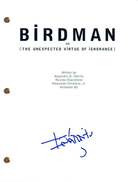 Alejandro Gonzalez Inarritu Signed BIRDMAN Movie Script Autograph Screenplay COA