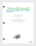 Tommy Chong ZOOTOPIA Signed Autograph Movie Script Full Screenplay ACOA COA