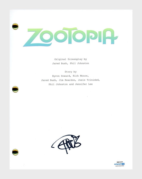 Tommy Chong ZOOTOPIA Signed Autograph Movie Script Full Screenplay ACOA COA