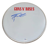 Steven Adler GUNS N' ROSES Signed Autograph 12" Drumhead Drummer Beckett COA