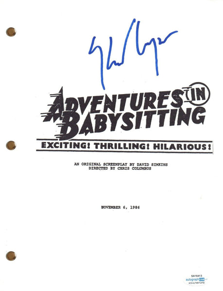 Keith Coogan Signed Autograph Adventures In Babysitting Movie Script ACOA COA