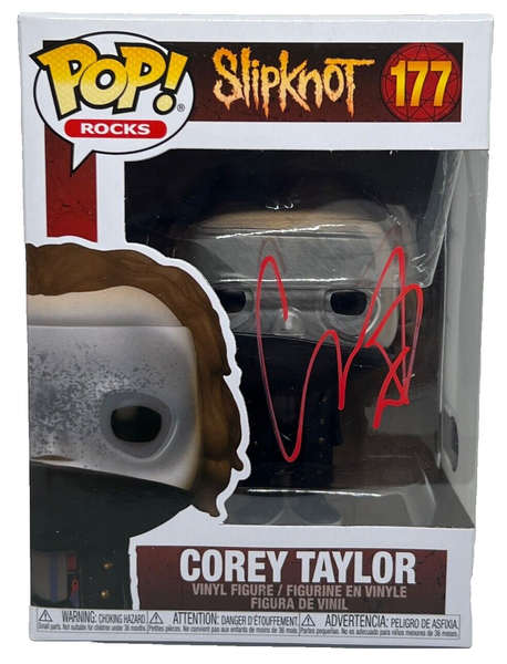 Corey Taylor Slipknot Signed Autograph Funko Pop Rocks #177 Proof Beckett COA