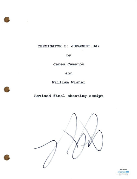 Robert Patrick Signed Autograph Terminator 2 Judgement Day Movie Script ACOA COA