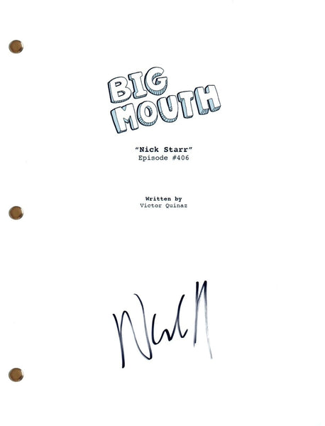 Nick Kroll BIG MOUTH Signed Autograph Episode Script Nick Starr Screenplay COA