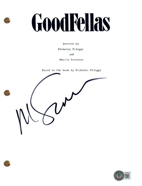 Martin Scorsese Signed Goodfellas Movie Script Screenplay Autograph Beckett COA