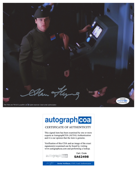 ALAN FLYNG Signed STAR WARS Autographed 8x10 Photo Return of The Jedi ACOA COA