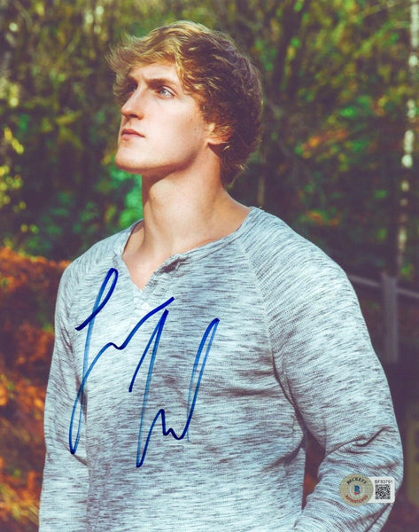 Logan Paul Signed 8x10 Photo WWE Prime Hydration Boxer Autograph Beckett BAS COA