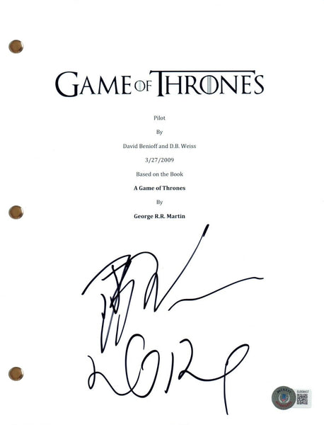 David Benioff & D.B. Weiss Signed Autograph Game of Thrones Pilot Script BAS COA