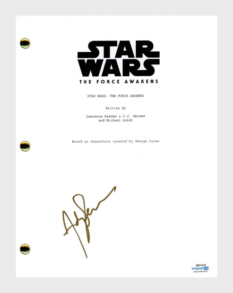 Andy Serkis STAR WARS THE FORCE AWAKENS Autograph Movie Script Screenplay ACOA