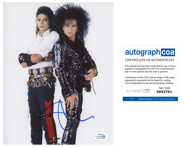 Steve Stevens Signed Autograph 8x10 Photo Michael Jackson Guitarist ACOA COA