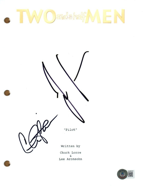 Charlie Sheen & Jon Cryer Signed Autograph Two and a Half Men Pilot Script BAS