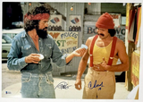 Cheech Marin & Tommy Chong Signed Autograph 12x18 Poster Photo Up In Smoke BAS