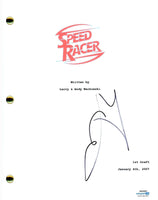 Emile Hirsch Signed Autograph SPEED RACER Movie Script Full Screenplay ACOA COA