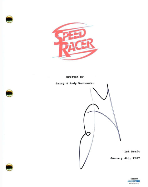 Emile Hirsch Signed Autograph SPEED RACER Movie Script Full Screenplay ACOA COA