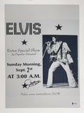 James Burton Signed Elvis Presley 11x17 Concert Poster Photo Autograph BAS COA