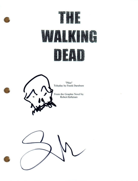 Greg Nicotero Signed Autograph THE WALKING DEAD Pilot Script Original Sketch COA