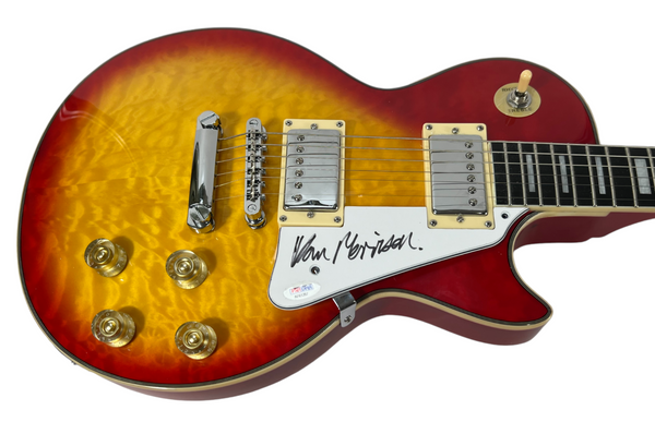 Van Morrison Signed Autograph Electric Guitar Moondance Singer PSA/DNA COA