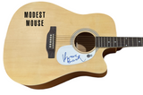 MODEST MOUSE Isaac Brock Signed Acoustic Guitar Autograph Full Size Beckett COA