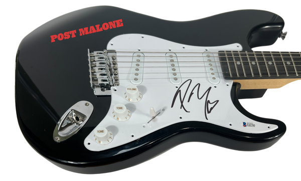 Post Malone Signed Autograph Electric Guitar Austin Post Beckett COA