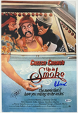 Cheech Marin & Tommy Chong Signed Up In Smoke 12x18 Movie Poster Beckett COA