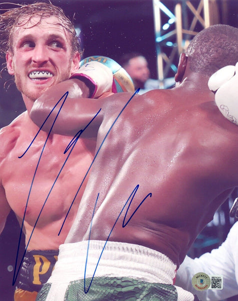 Logan Paul Signed 8x10 Photo WWE Mayweather Boxer Autograph Beckett BAS COA