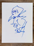 Stefan Lessard Dave Matthews Band Signed Autograph Original Art Sketch 11x14 COA